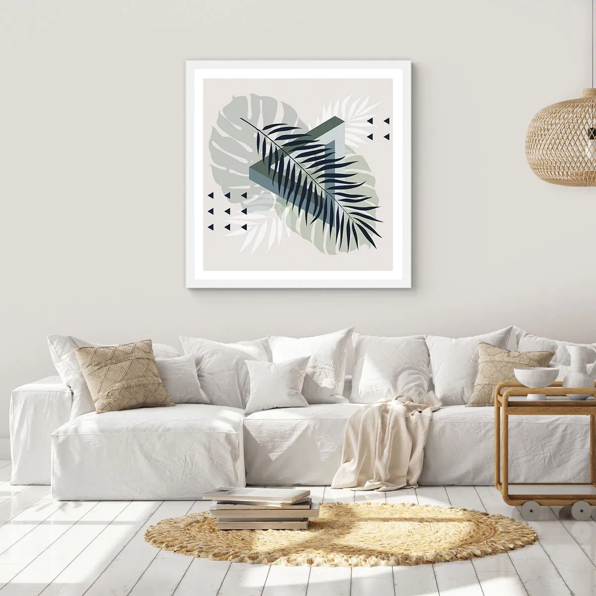 Affisch i vit ram - Natur och geometri – två ordningar? - 50x50 cm