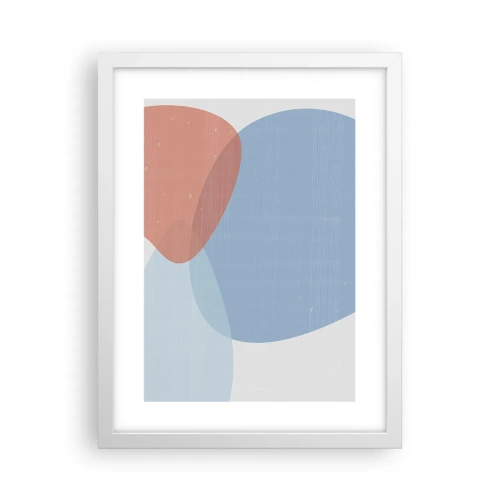 Affisch i vit ram - Pastellfärgade relationer - 30x40 cm