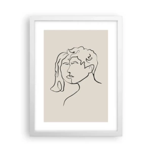 Affisch i vit ram - Och enighet har blivit - 30x40 cm