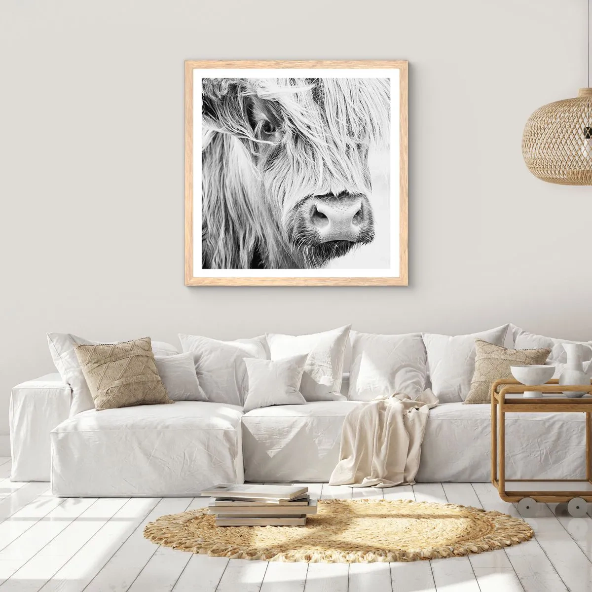 Affisch i ram av ljusek - Skotsk vildhet - 40x40 cm