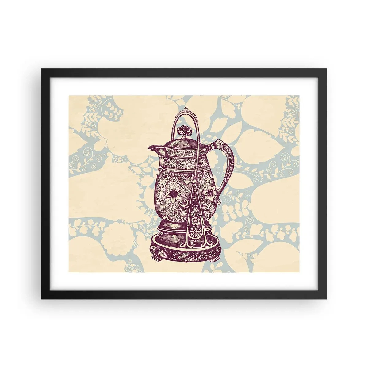 Affisch i svart ram - Skönhet av det vardagliga livet - 50x40 cm