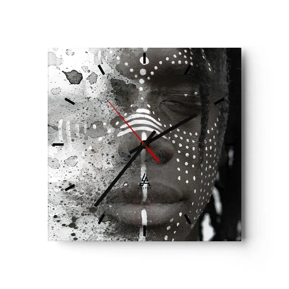 Väggklocka - Klocka på glas - Upptäck den ursprungliga andan - 40x40 cm