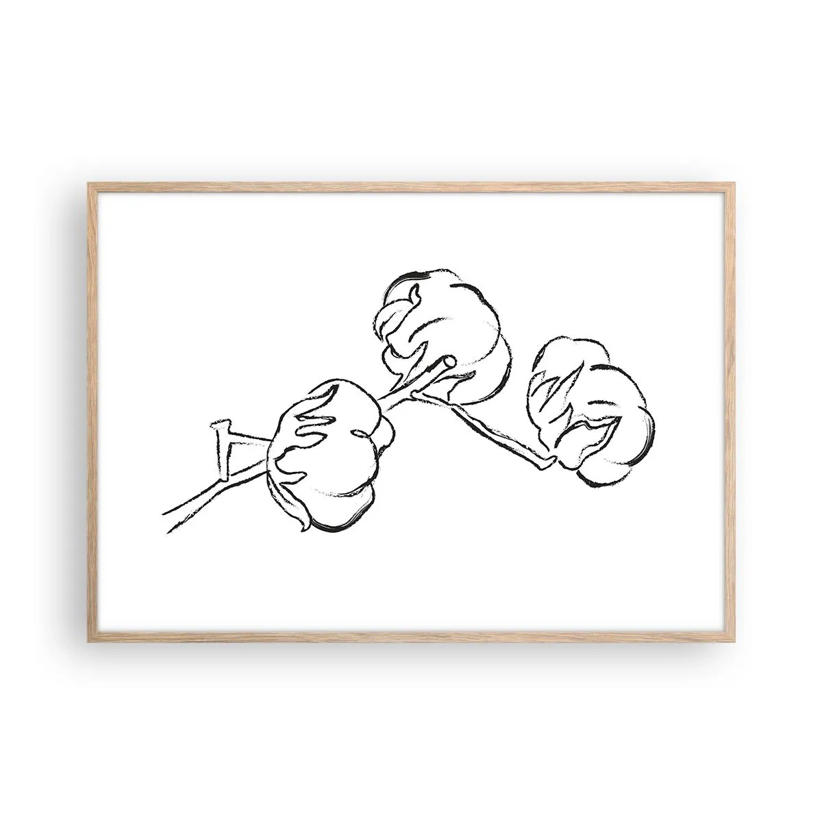 Affisch i ram av ljusek - Bomullsdun - 100x70 cm