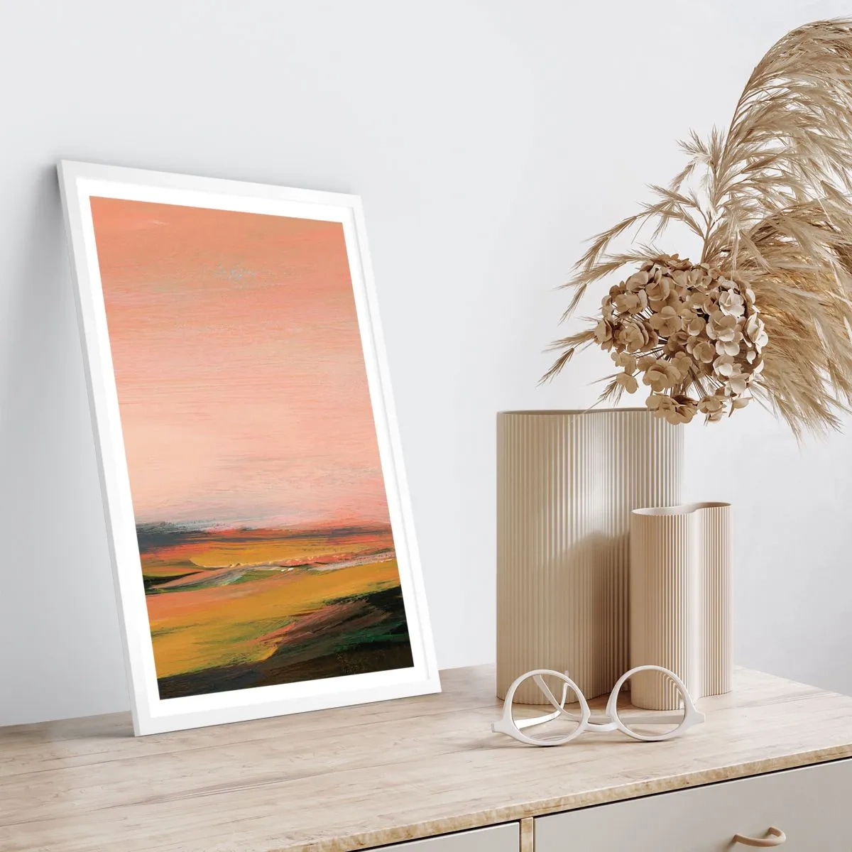 Affisch i vit ram - I rosa - 30x40 cm