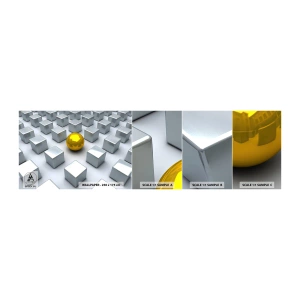 Provbit av självhäftande fototapet Deluxe Sticker - Varför jag? Geometrisk komposition - Abstraktion, 3D, Grafik - 100x30 cm