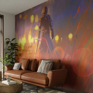 Fototapet Standard Eco - Vandrande riddare - Abstraktion, Fantasi, Krigare - 200x140 cm