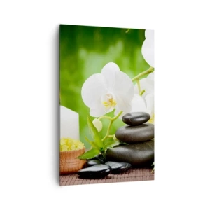 Canvastavla - Bild på duk - Doftande, blommig och lätt beröring - 80x120 cm