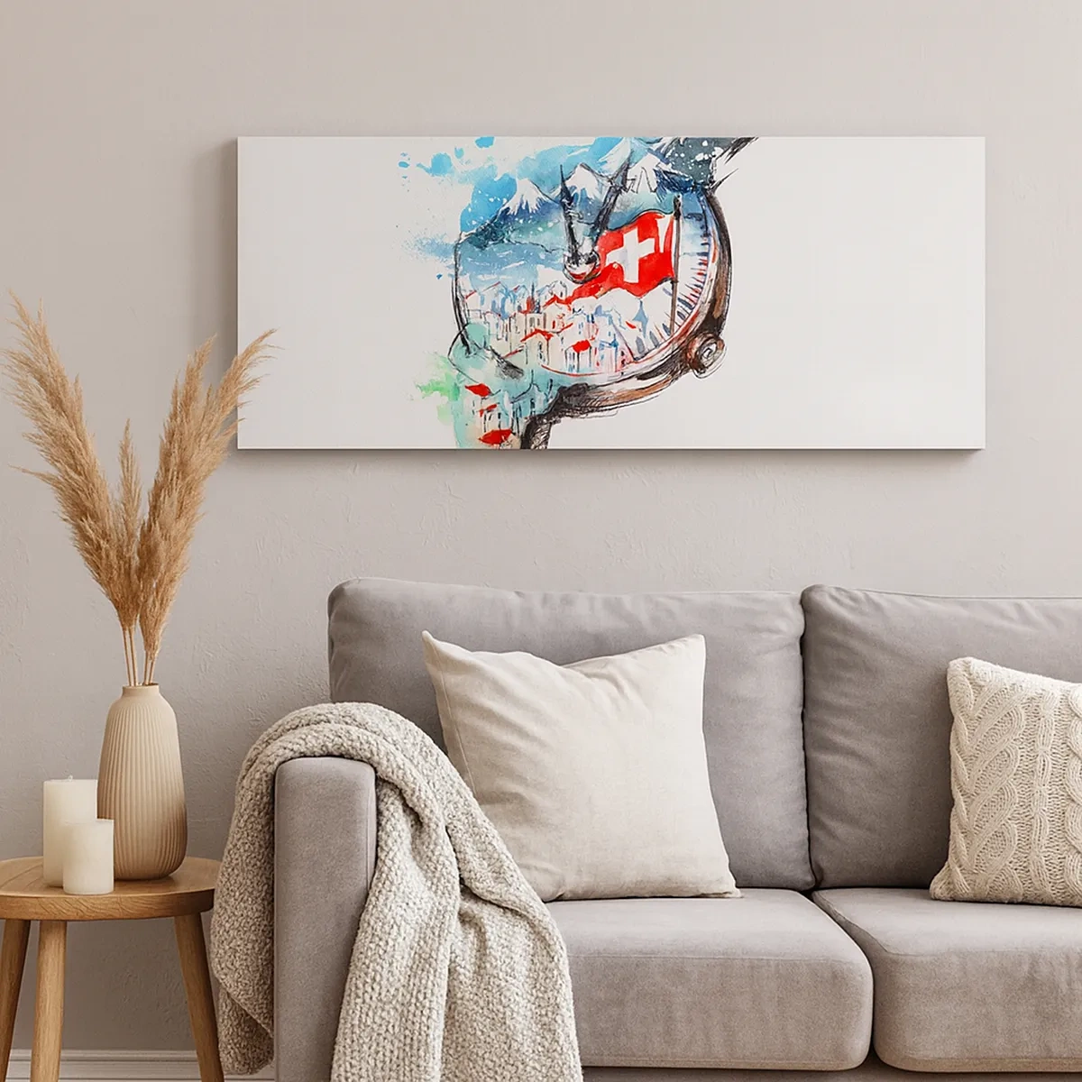 Canvastavla - Bild på duk - Schweiz anda - 30x30 cm