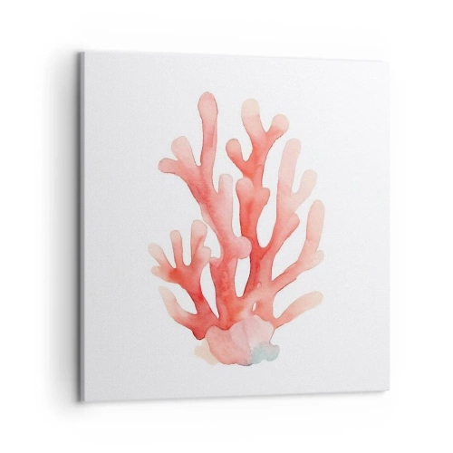 Canvastavla - Bild på duk - Korallfärgad korall - 50x50 cm