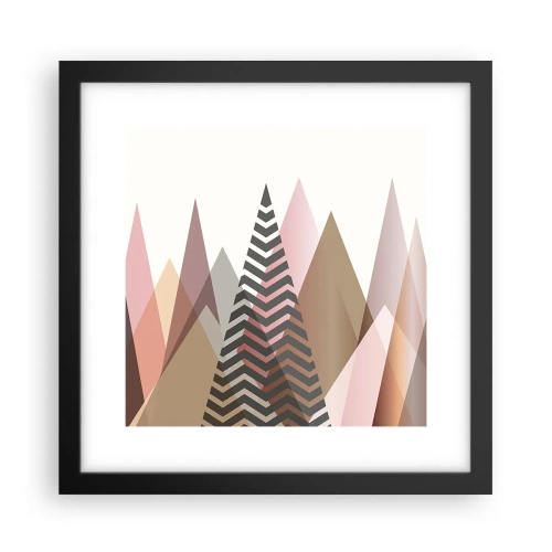 Affisch i svart ram - Utsikt över pyramider - 30x30 cm