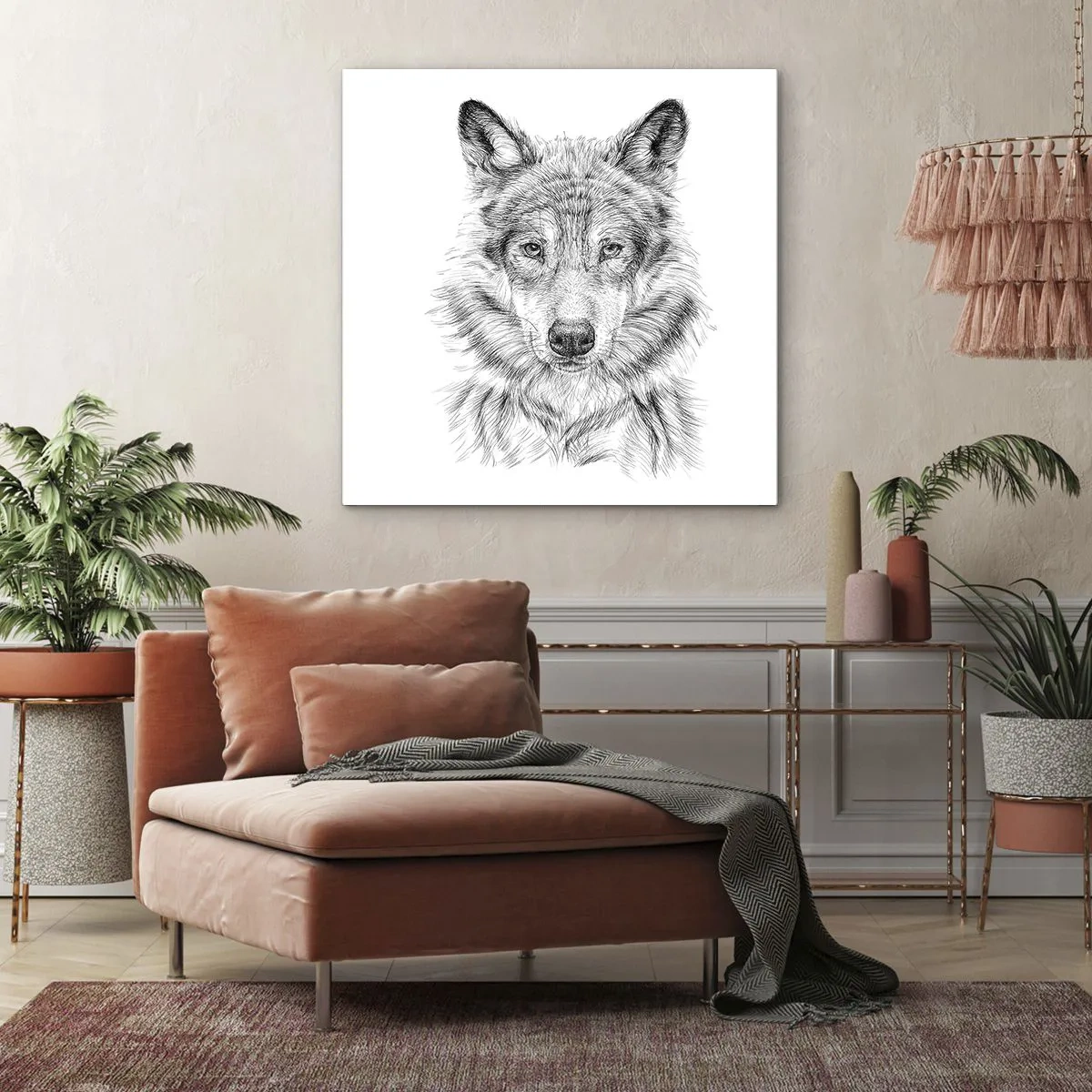 Canvastavla - Bild på duk - En född ledare - 70x70 cm