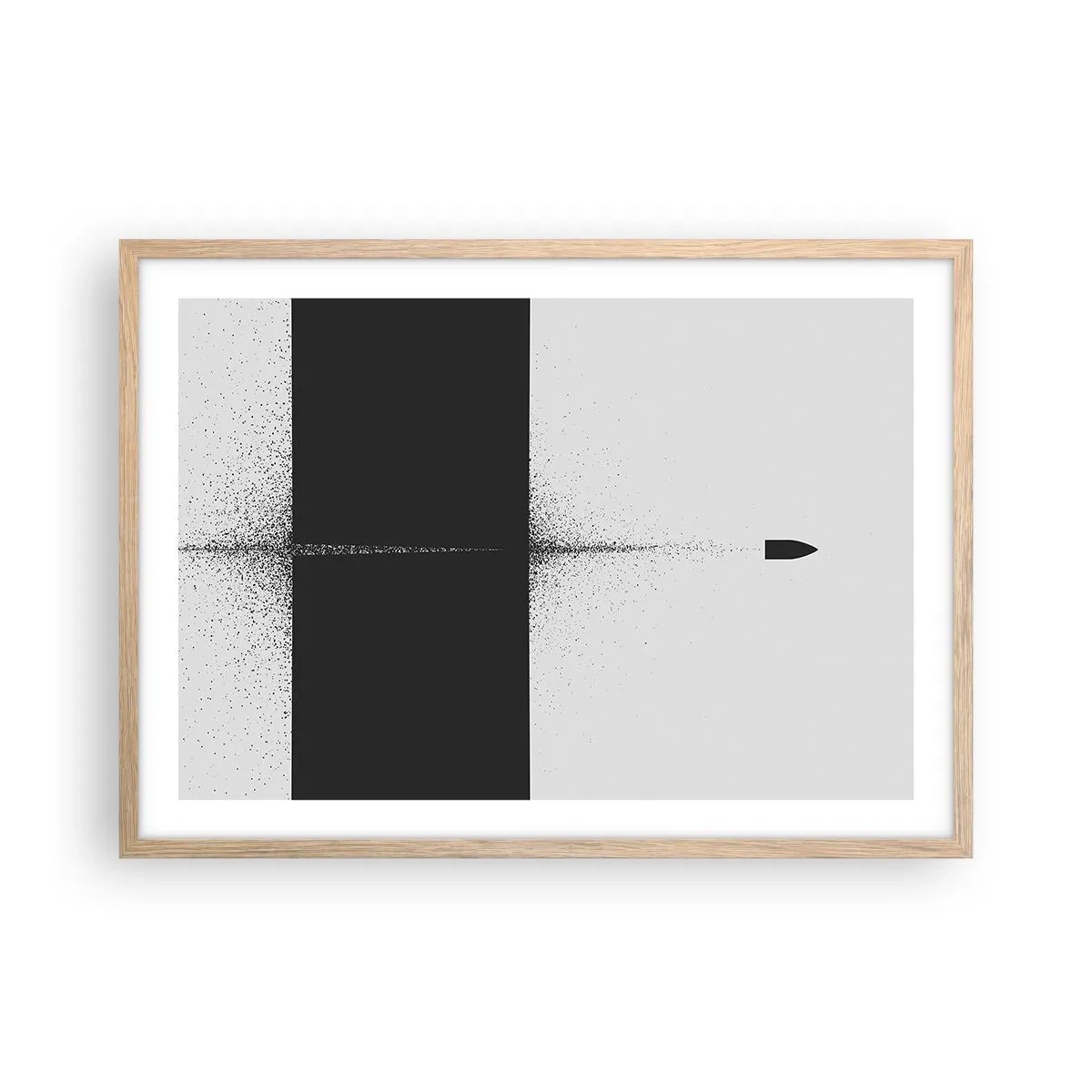 Affisch i ram av ljusek - Rakt mot målet - 70x50 cm