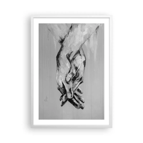 Affisch i vit ram - Början... - 50x70 cm