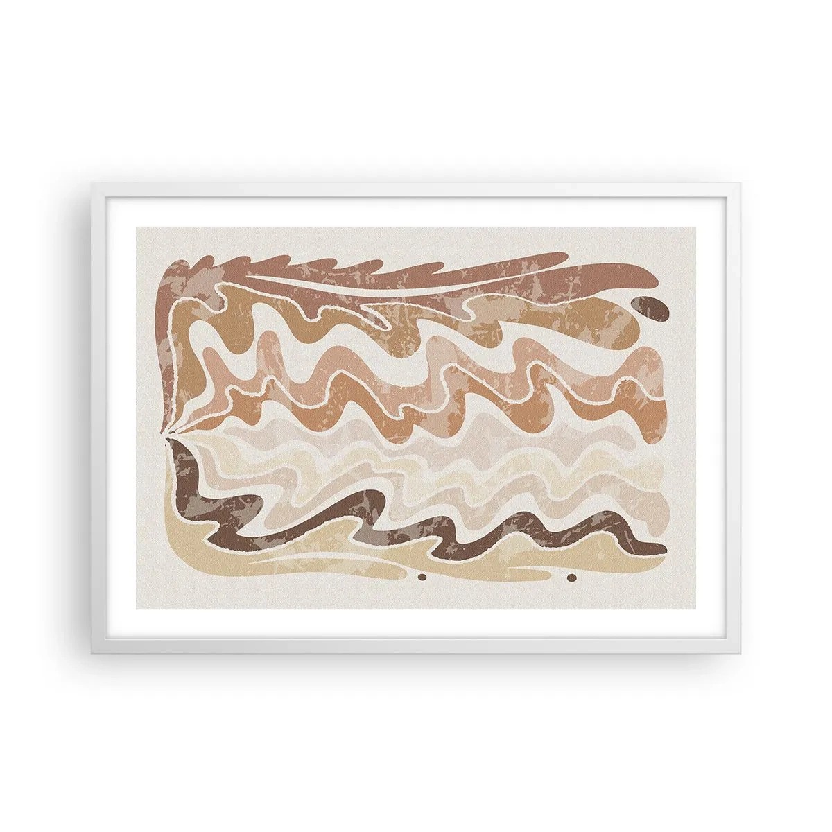Affisch i vit ram - Bra energi - bra känslor - 70x50 cm