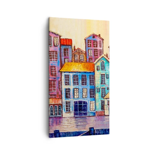 Canvastavla - Bild på duk - En sagostad  - 45x80 cm
