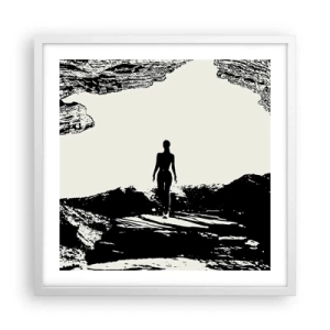 Affisch i vit ram - En ny blick - 50x50 cm