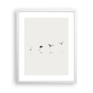 Affisch i vit ram - Fyra enkla steg - 40x50 cm