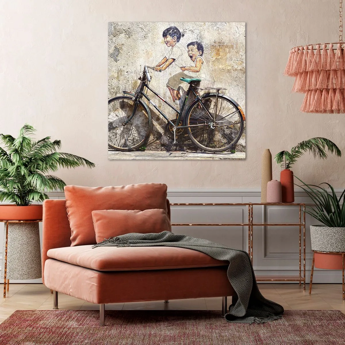 Canvastavla - Bild på duk - Sant eller falskt? - 70x70 cm