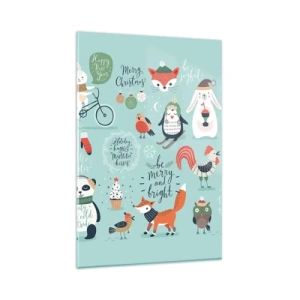 Glastavla - Bild på glas - Må det alltid vara jul! - 80x120 cm