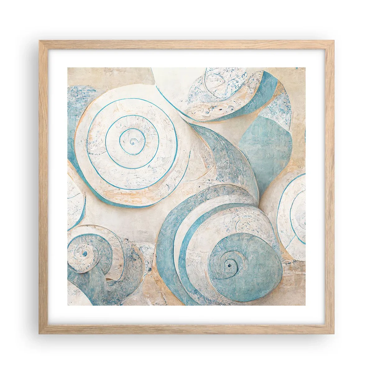 Affisch i ram av ljusek - Vad döljer musslan? - 50x50 cm