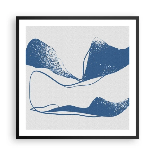 Affisch i svart ram - Bevingad abstraktion - 60x60 cm