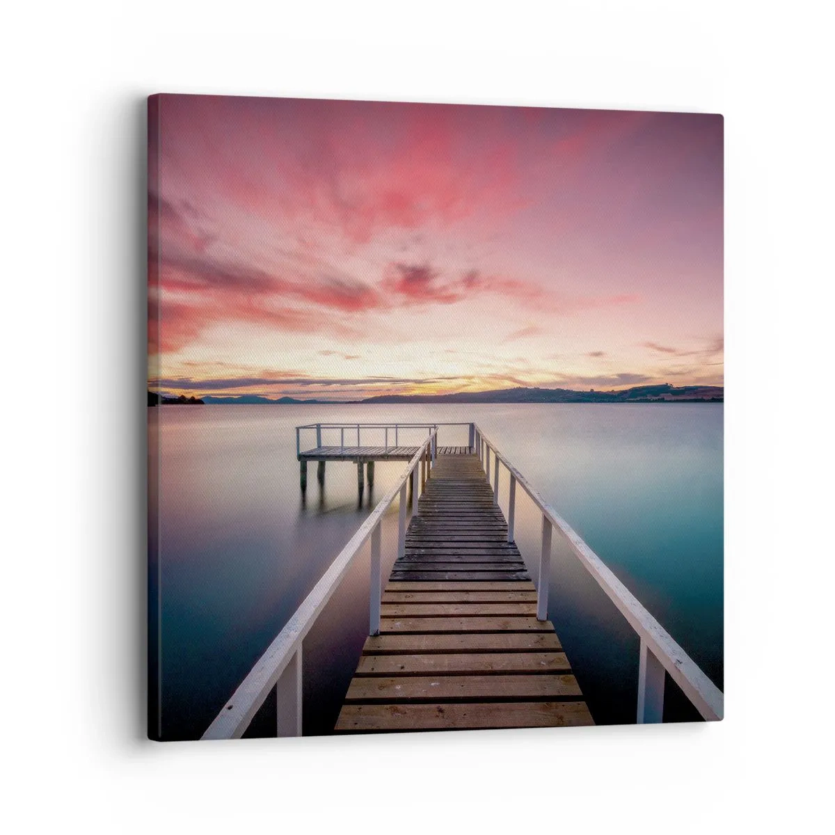 Canvastavla - Bild på duk - Kvällens milda låga - 30x30 cm