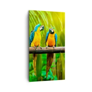 Canvastavla - Bild på duk - Har du hört att hon...? - 45x80 cm