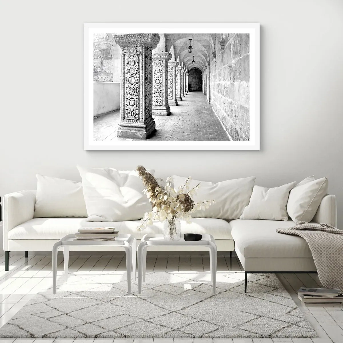 Affisch i vit ram - Och vart tar det vägen? - 100x70 cm