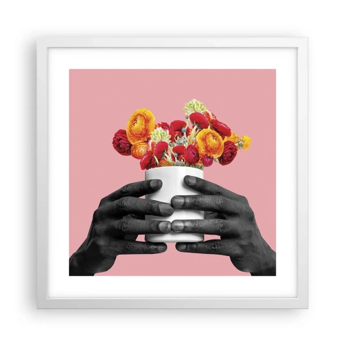 Affisch i vit ram - Livets apoteos - 40x40 cm