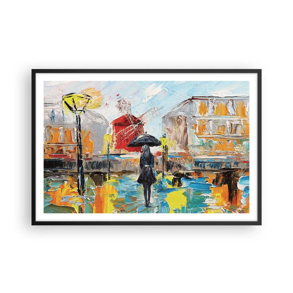 Affisch i svart ram - Parislegender - 91x61 cm