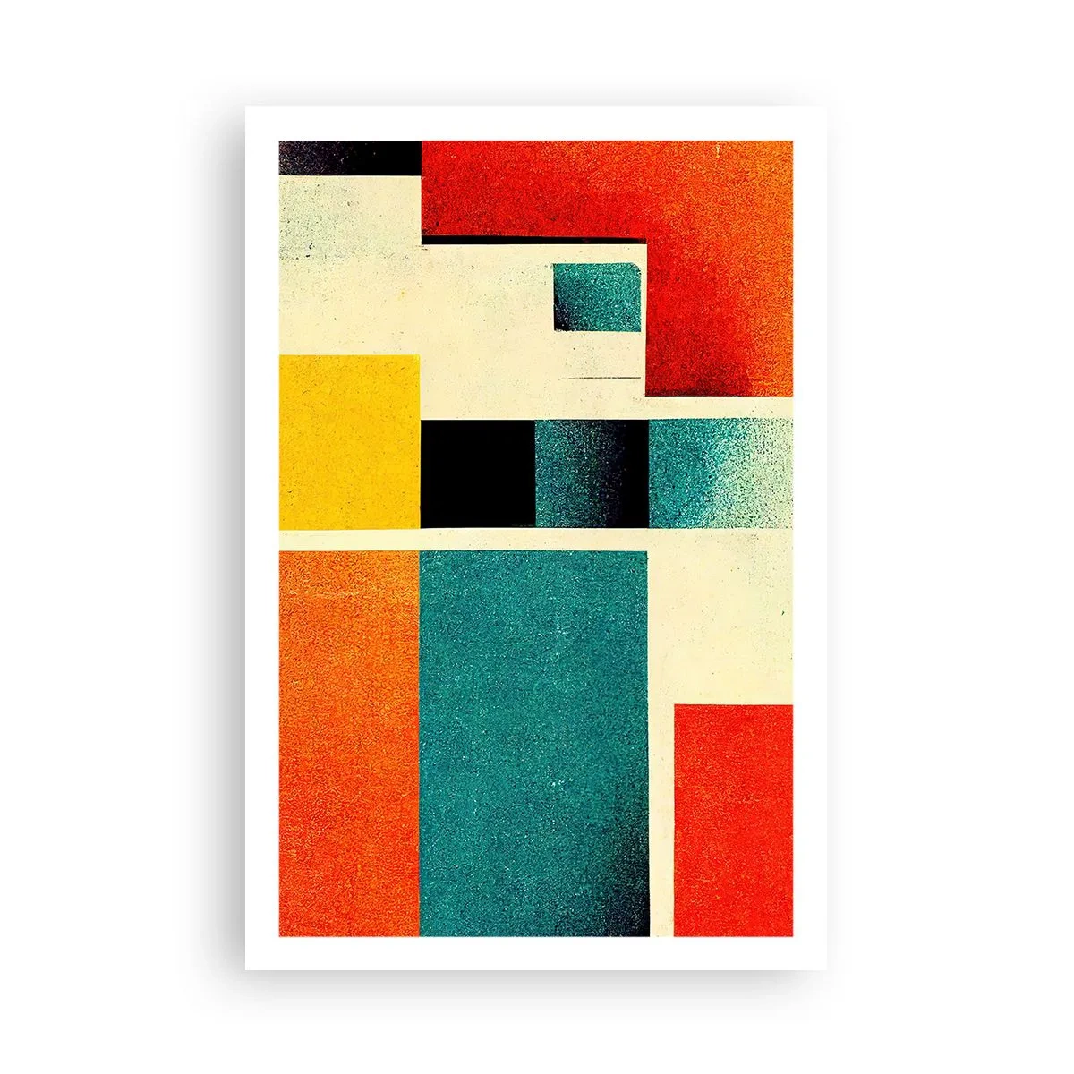 Affisch - Geometrisk abstraktion - bra energi - 61x91 cm