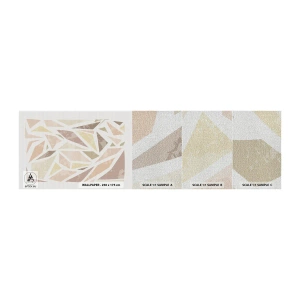 Provbit av fototapet Premium Canvas - Komposition av färgat glas - Minimalism, Pastell, Boho - 100x30 cm