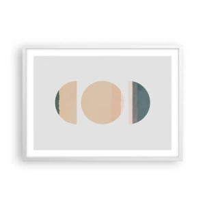 Affisch i vit ram - Hjul efter hjul - 70x50 cm