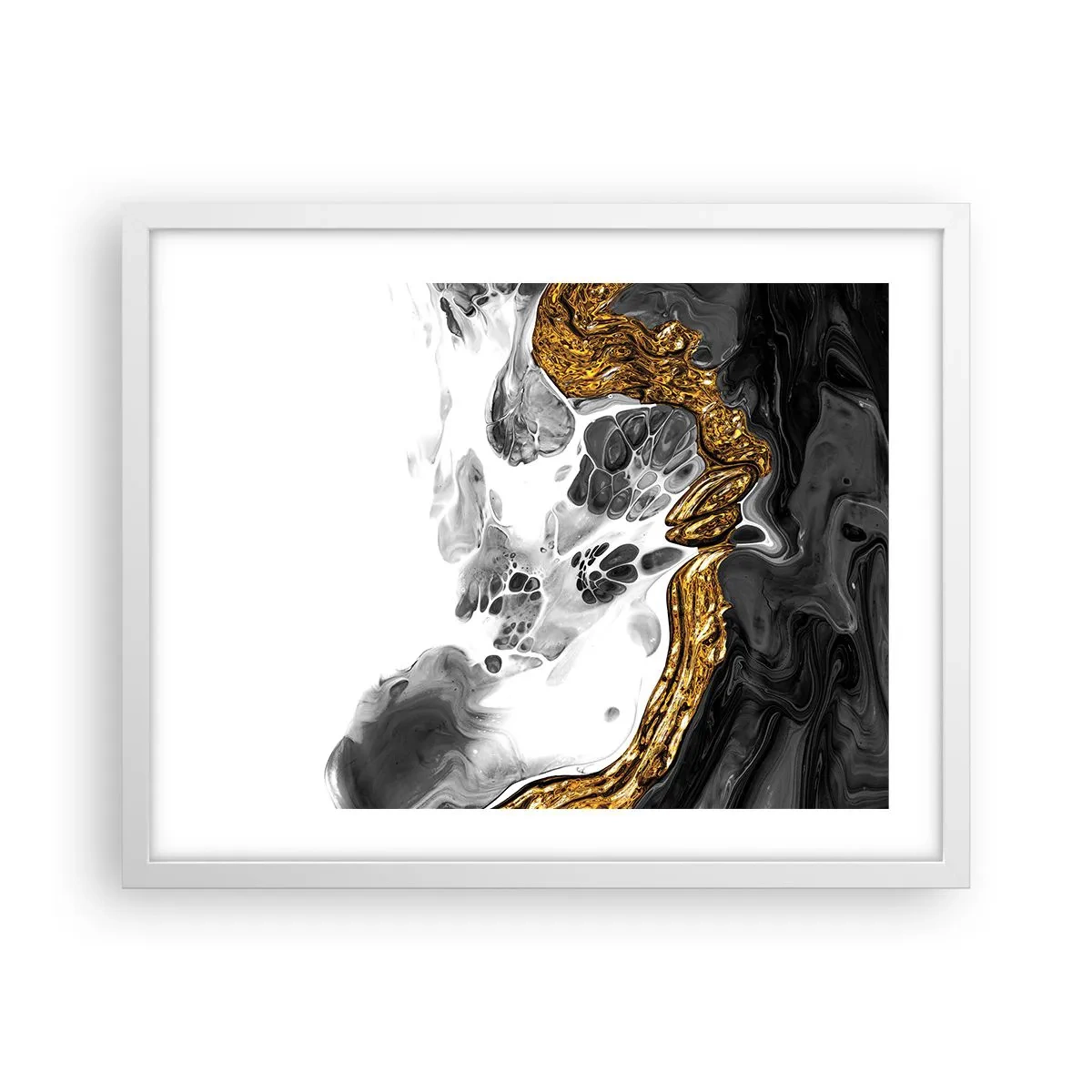 Affisch i vit ram - Organisk komposition - 50x40 cm