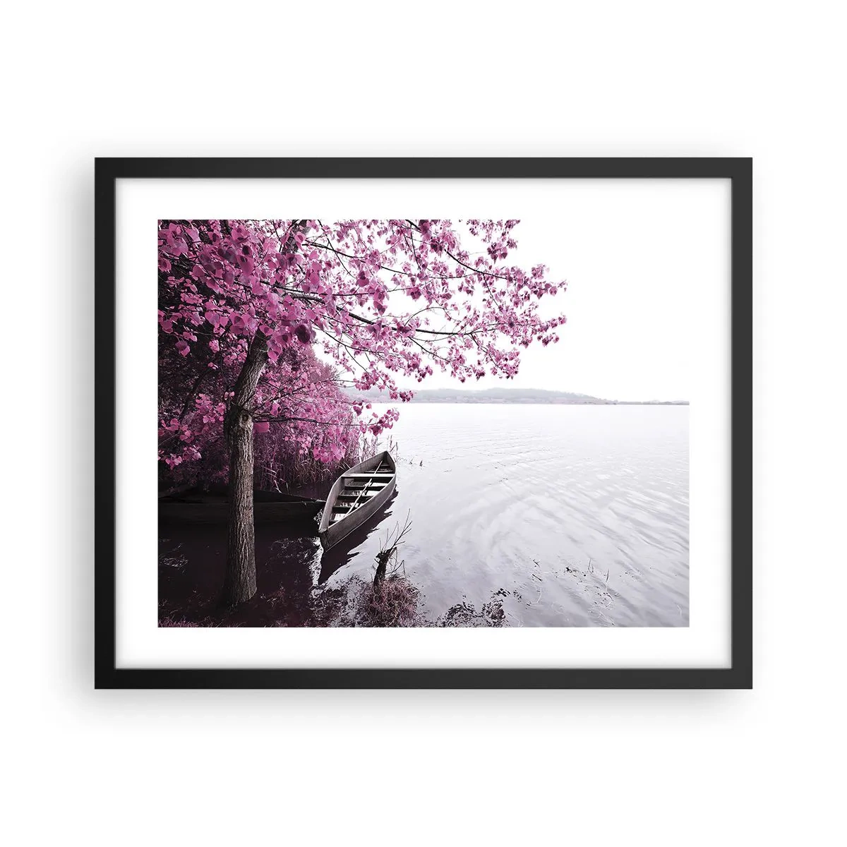 Affisch i svart ram - I rosa tystnad - 50x40 cm