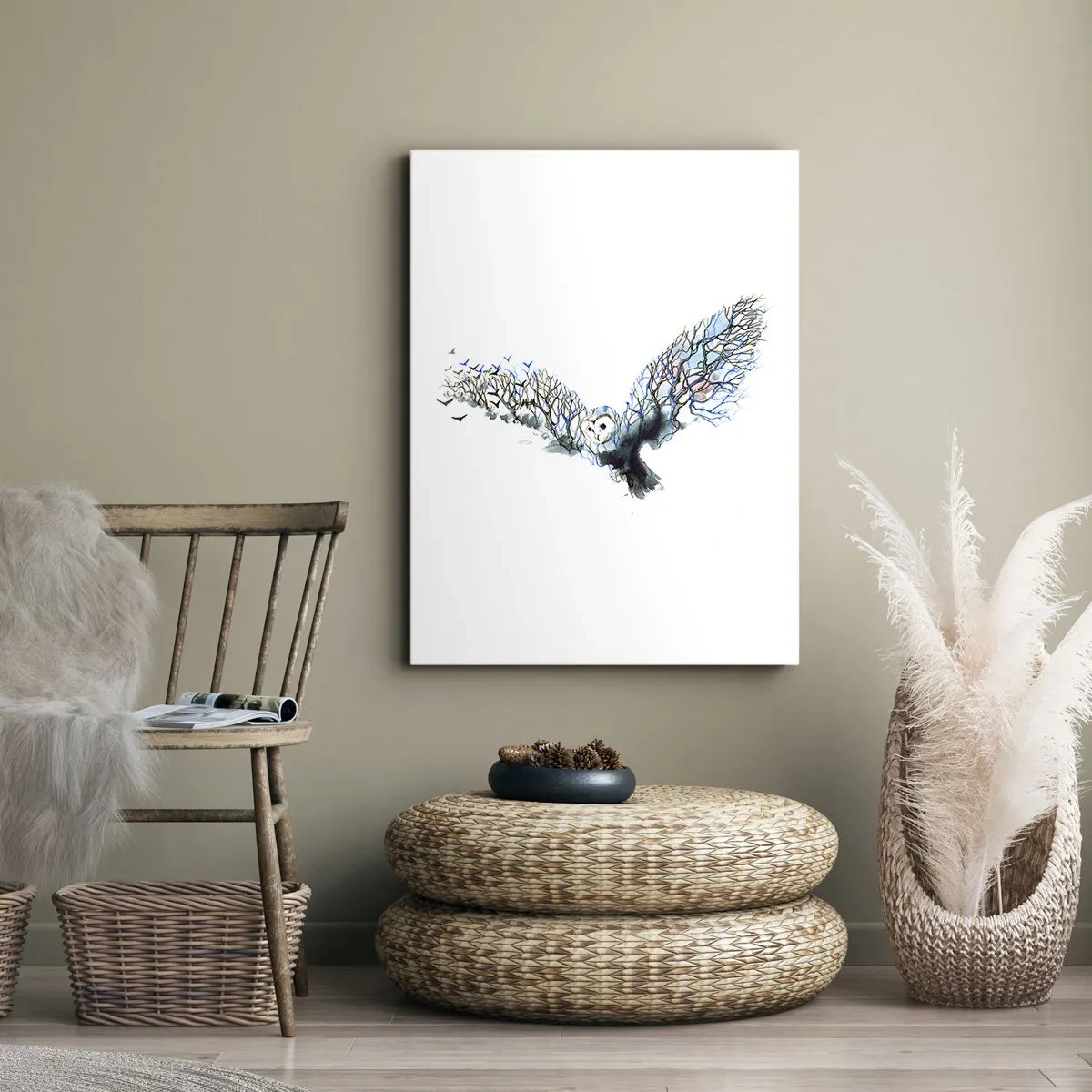 Canvastavla - Bild på duk - På skogens vingar - 50x70 cm