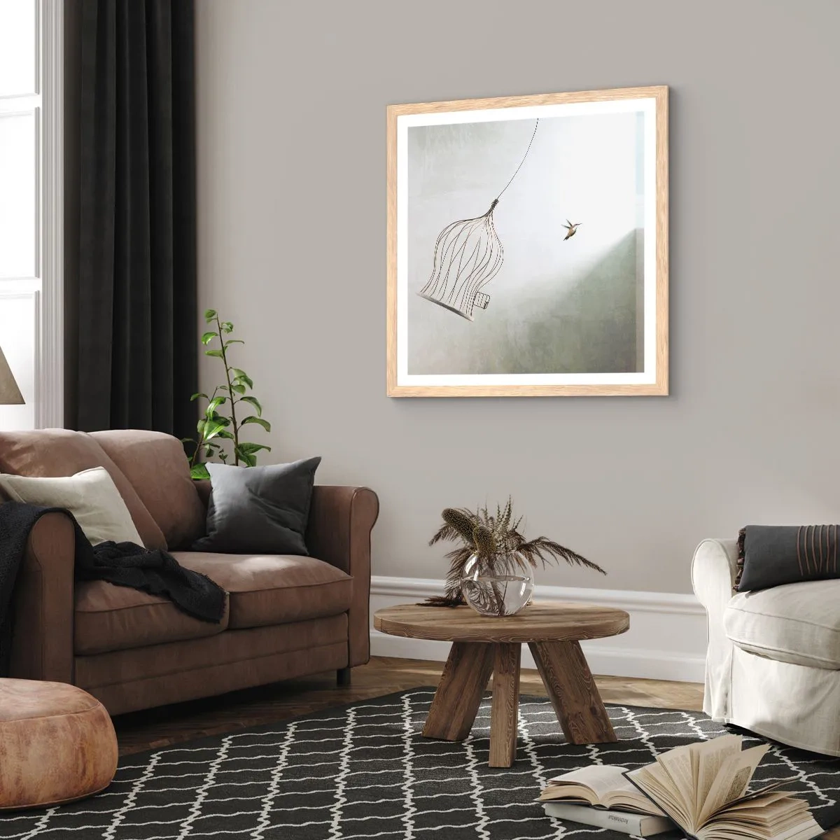 Affisch i ram av ljusek - I sitt esse - 40x40 cm