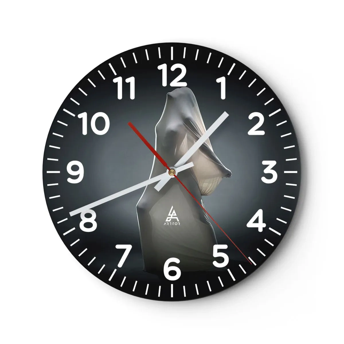 Väggklocka - Klocka på glas - Dolda drömmar - 40x40 cm