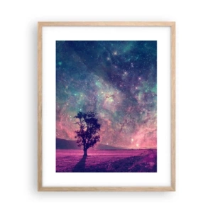 Affisch i ram av ljusek - Under magisk himmel - 40x50 cm