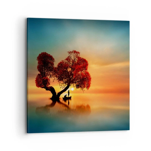 Canvastavla - Bild på duk - Avlägsen tystnad - 70x70 cm