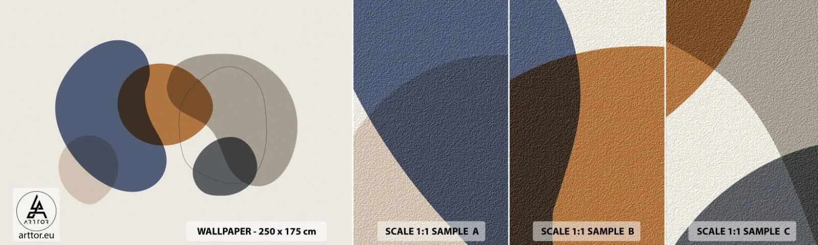 Fototapet Prov Standard Eco - Färgernas droppar - Abstraktion, Bit, Grafik - 100x30 cm