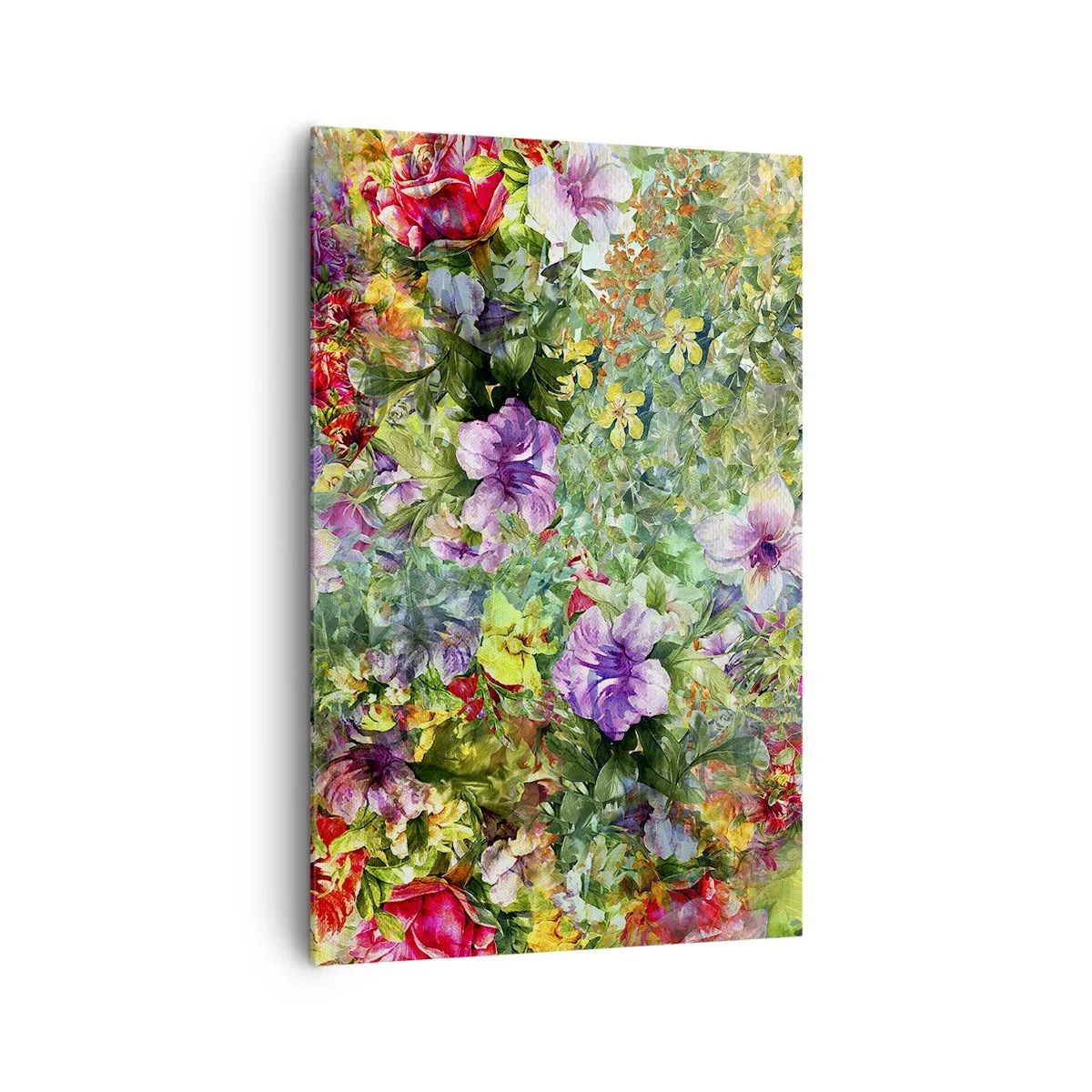 Canvastavla - Bild på duk - Ta en dopp i blommorna - 80x120 cm