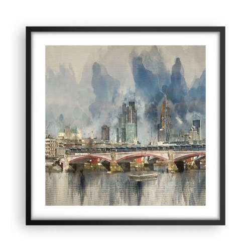 Affisch i svart ram - London i hela sin prakt - 50x50 cm