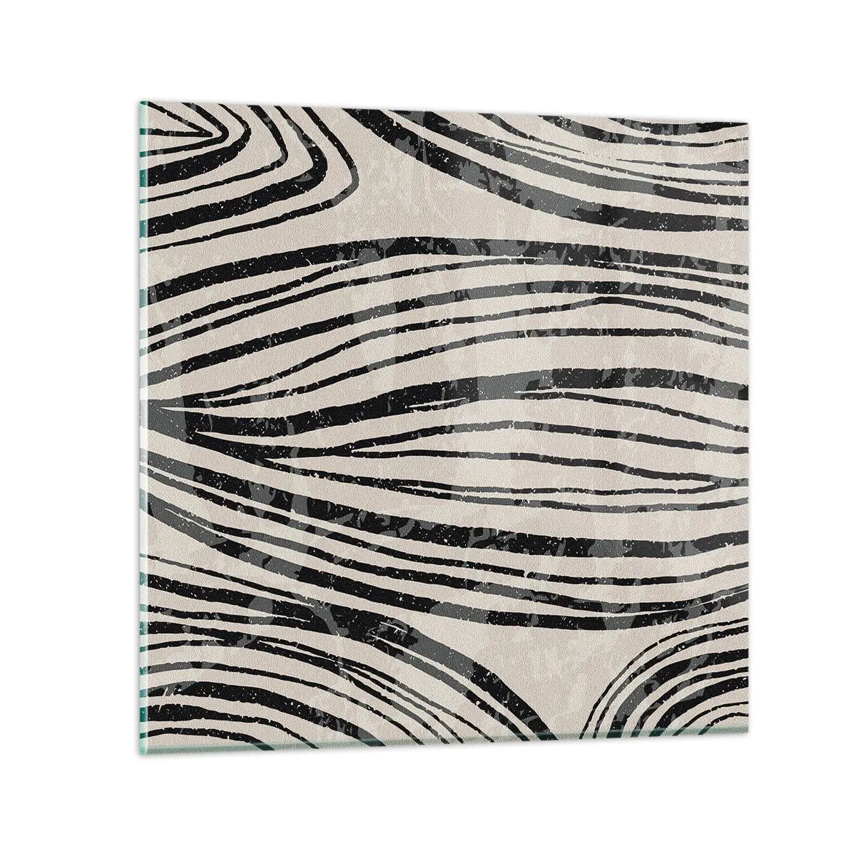Glastavla - Bild på glas - Stänk av linjer - 30x30 cm