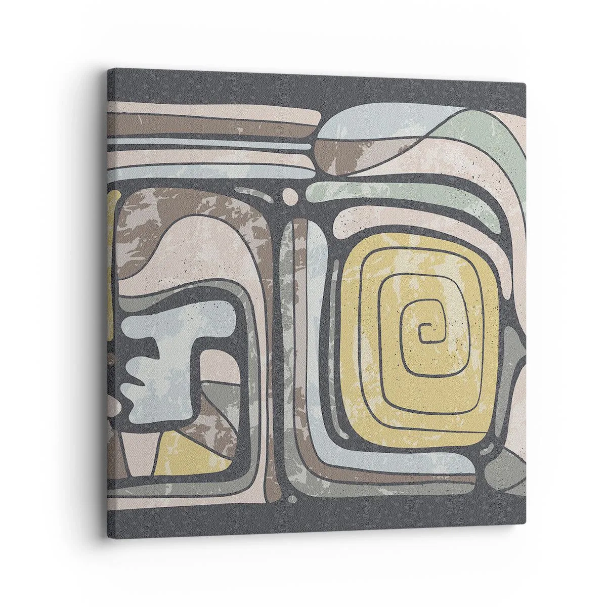 Canvastavla - Bild på duk - Abstraktion i en förcolumbiansk anda - 30x30 cm