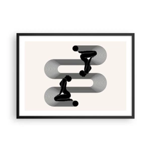 Affisch i svart ram - Sensuell symmetri - 70x50 cm