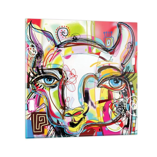 Glastavla - Bild på glas - Kattnaturens rikedom - 60x60 cm