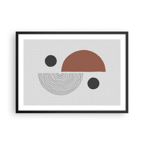 Affisch i svart ram - Hjulets perfektion - 70x50 cm