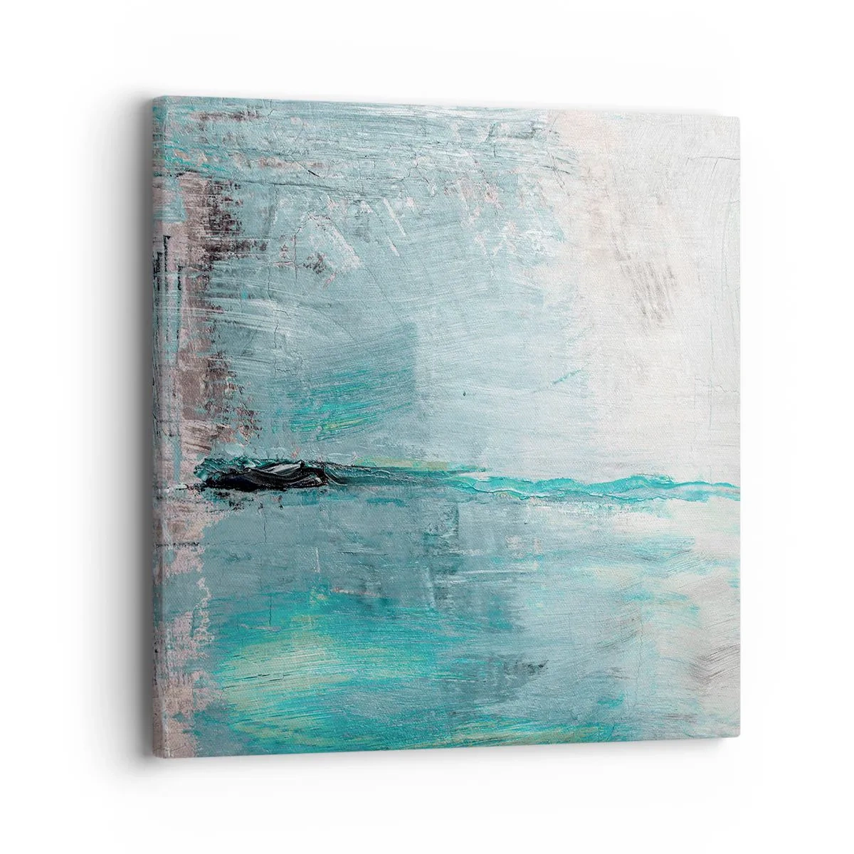 Canvastavla - Bild på duk - Horisontellt i blått - 40x40 cm