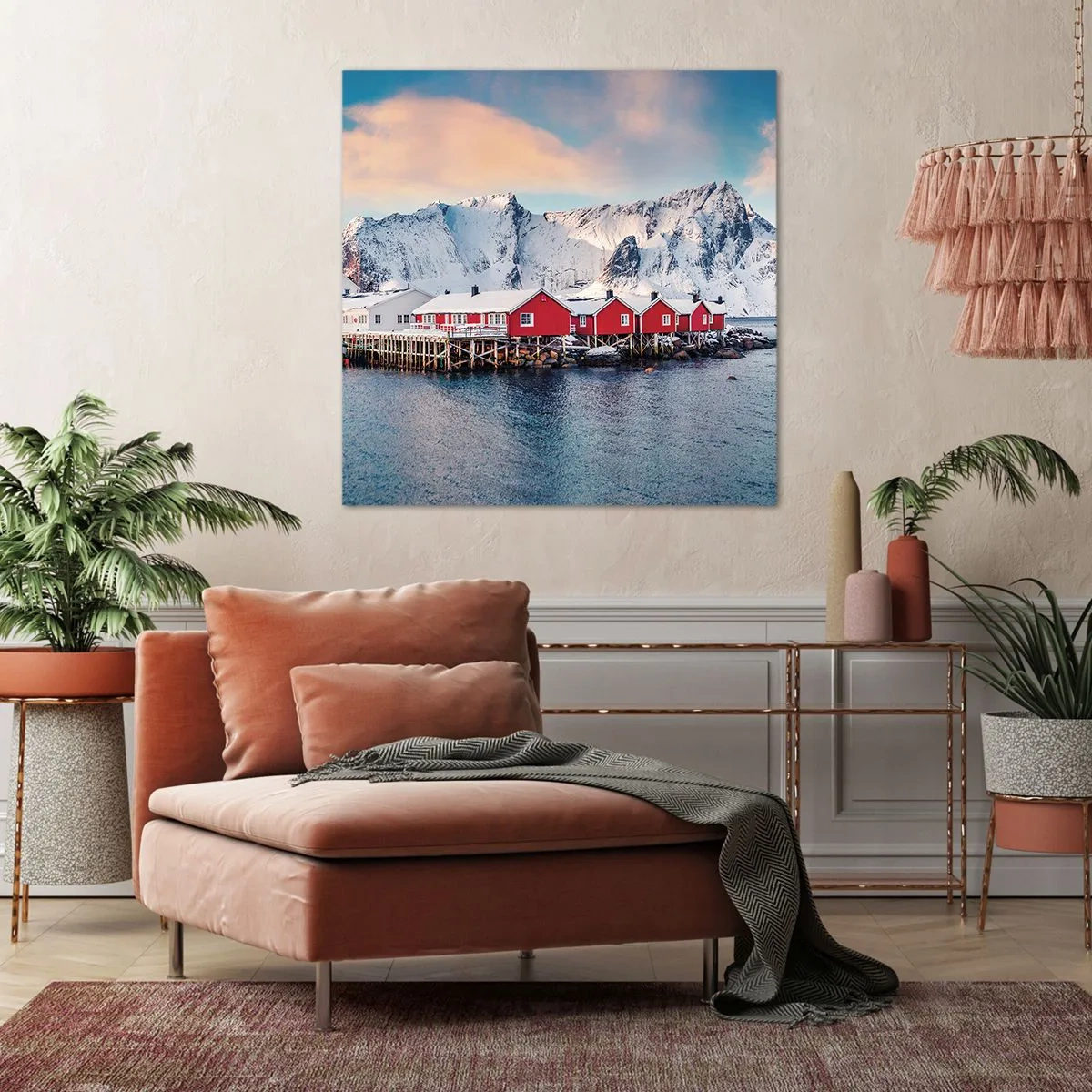 Canvastavla - Bild på duk - Nordligt gömställe - 50x50 cm